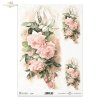 retro, różowe róże, bukiet różany, kwiaty róży, pąki różane, wstążki, tło, retro, pink roses, rose bouquets, flowers, rose buds, ribbons, backgrounds, Retro, rosa Rosen, Rosenstrauß, Rosenblüten, Rosenknospen